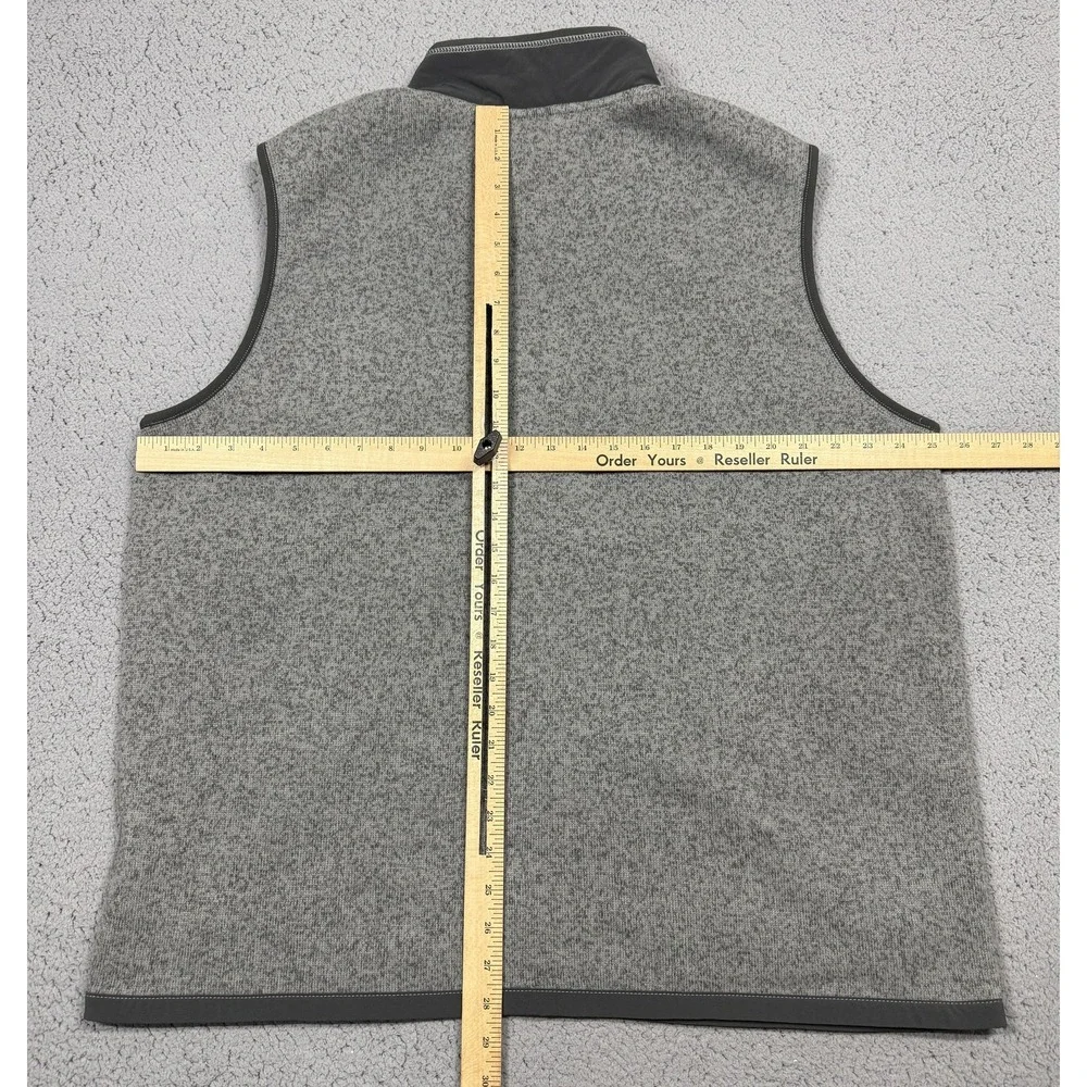 NWT The North Face Vest Mens XL Gray Fleece Full Zip Sanford Health Logo Outdoor